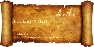 Laskay Antal névjegykártya